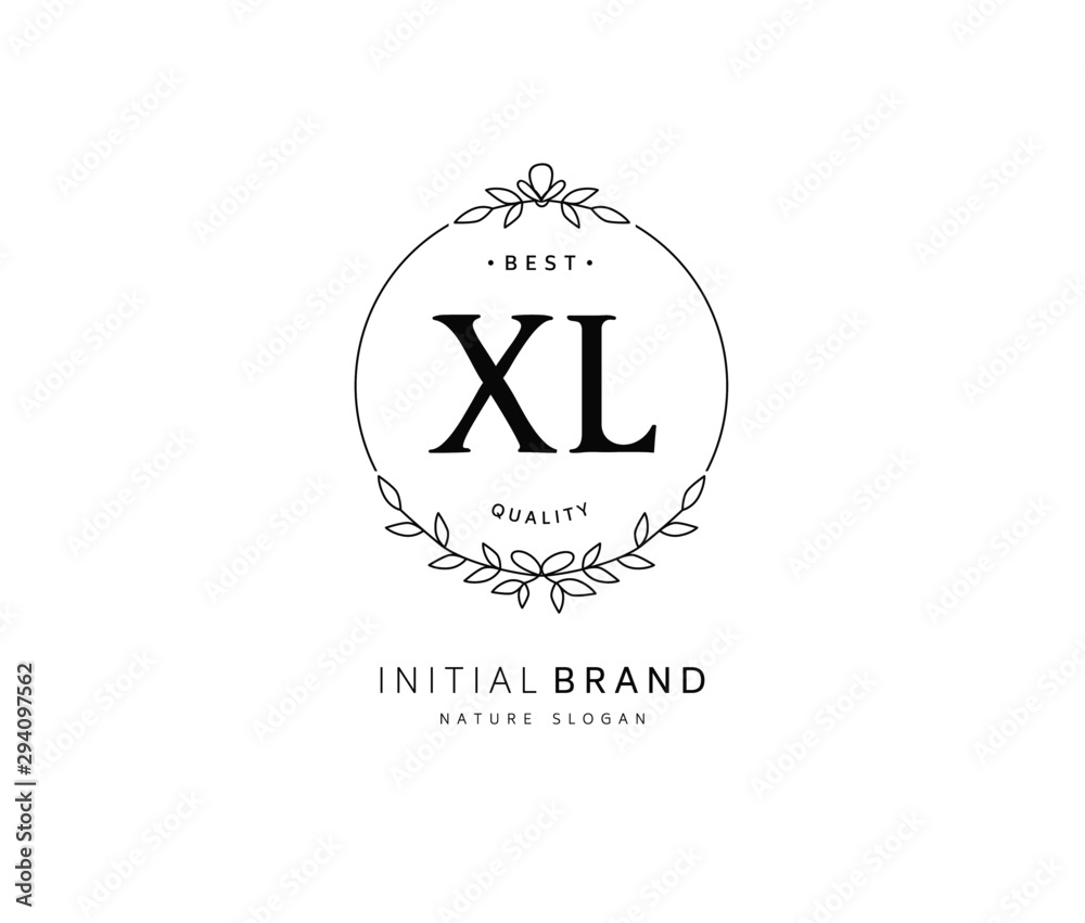 X L XL Beauty vector initial logo, handwriting logo of initial signature, wedding, fashion, jewerly, boutique, floral and botanical with creative template for any company or business. X L XL Beauty vector initial logo, handwriting logo of initial signature, wedding, fashion, jewerly, boutique, floral and botanical with creative template for any company or business.