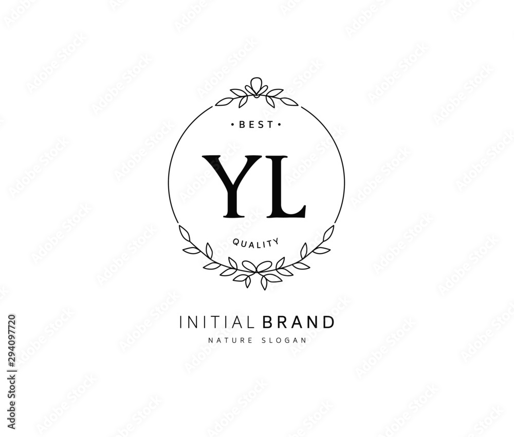 Z L ZL Beauty vector initial logo, handwriting logo of initial signature, wedding, fashion, jewerly, boutique, floral and botanical with creative template for any company or business.