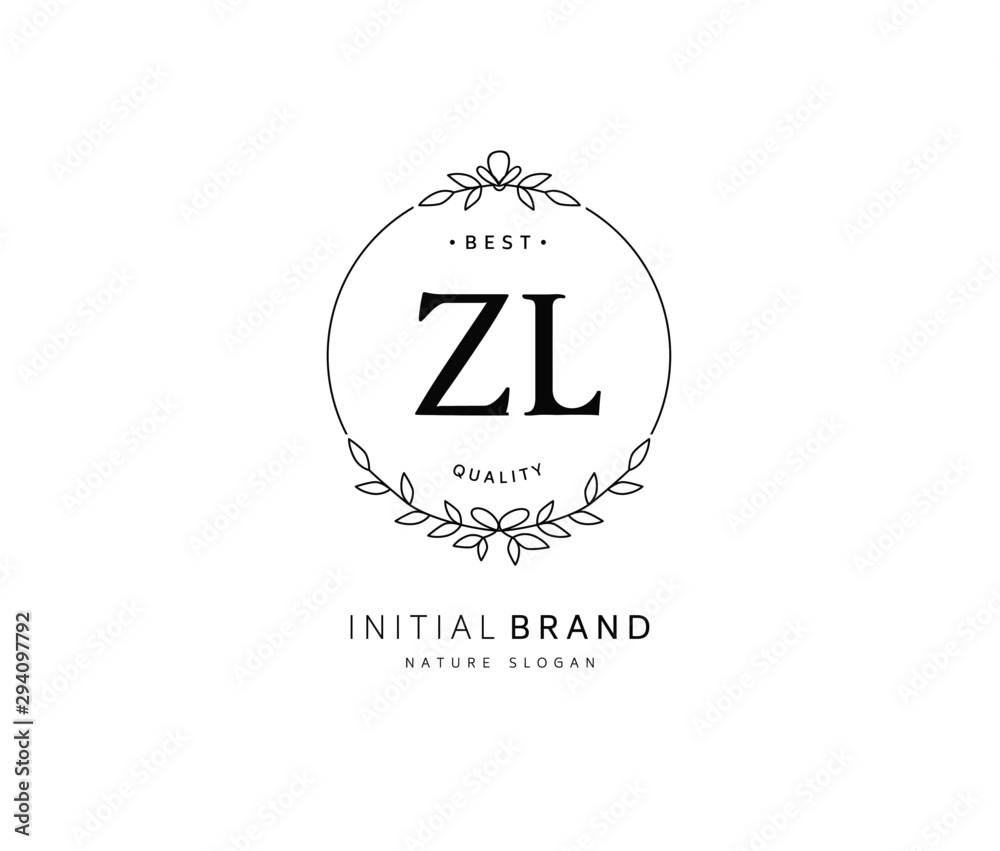 Z L ZL Beauty vector initial logo, handwriting logo of initial signature, wedding, fashion, jewerly, boutique, floral and botanical with creative template for any company or business. Z L ZL Beauty vector initial logo, handwriting logo of initial signature, wedding, fashion, jewerly, boutique, floral and botanical with creative template for any company or business.