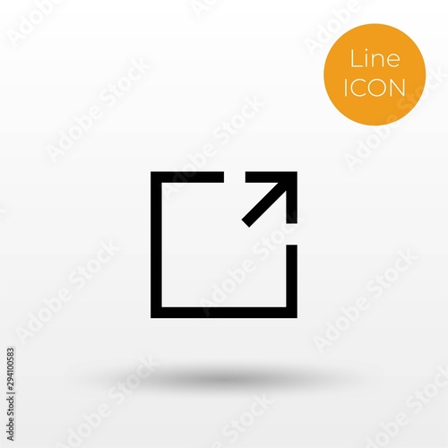 fuill screen line icon vector design photo