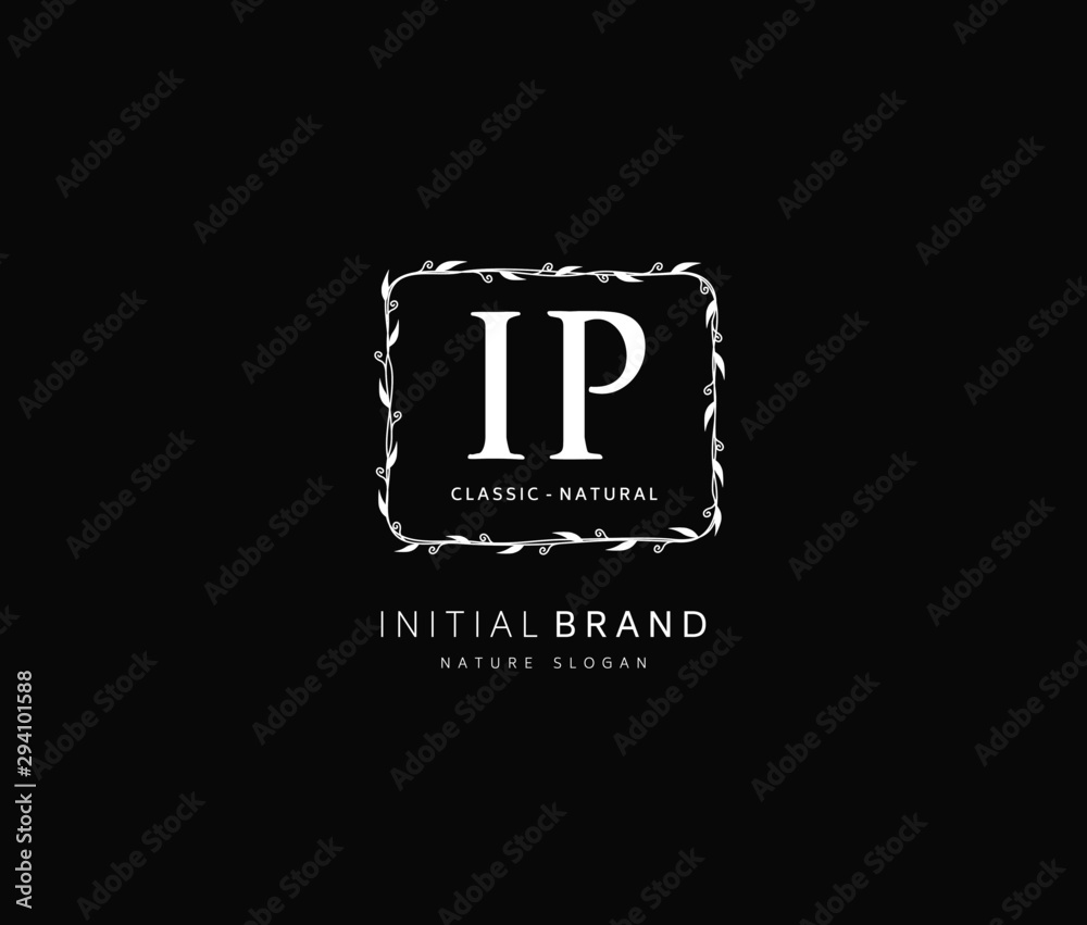 I P IP Beauty vector initial logo, handwriting logo of initial signature, wedding, fashion, jewerly, boutique, floral and botanical with creative template for any company or business I P IP Beauty vector initial logo, handwriting logo of initial signature, wedding, fashion, jewerly, boutique, floral and botanical with creative template for any company or business