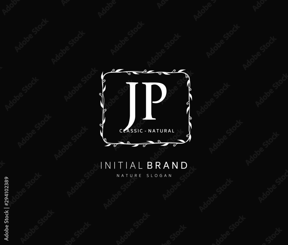 J P JP Beauty vector initial logo, handwriting logo of initial signature, wedding, fashion, jewerly, boutique, floral and botanical with creative template for any company or business. J P JP Beauty vector initial logo, handwriting logo of initial signature, wedding, fashion, jewerly, boutique, floral and botanical with creative template for any company or business.
