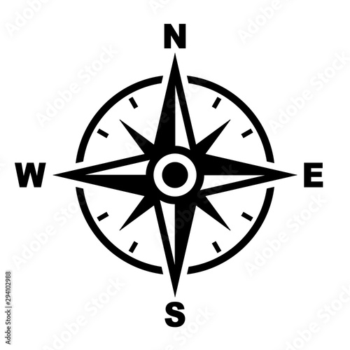 Gz519 Grafikzeichnung German Navigation Kompass Symbol English Global Navigation Compass Icon Simple Template Square Xxl G8605 Stock イラスト Adobe Stock