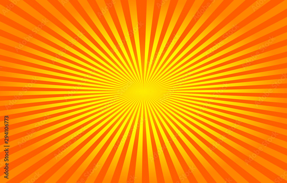 Obraz premium soft orange background with some rays ,sun burst pattern.