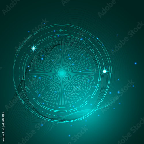 Futuristic hud smooth wave background