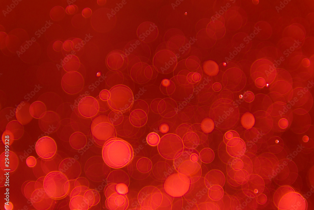abstract sparkle bokeh light effect  with red background, abstract bokeh background