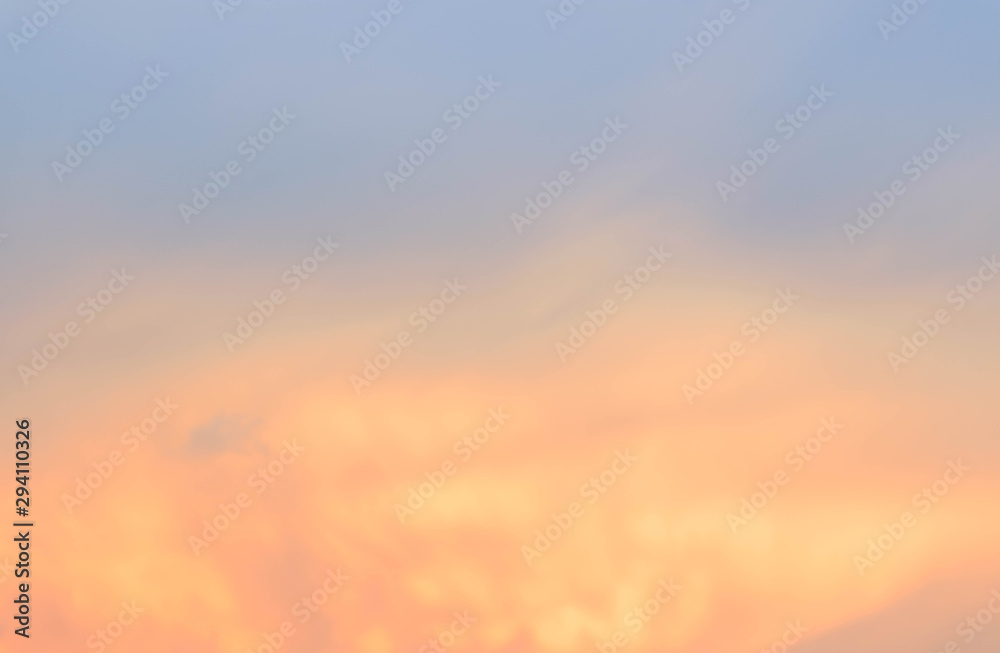 sky and cloud in bright rainbow colors and Colorful smooth sky in dusk