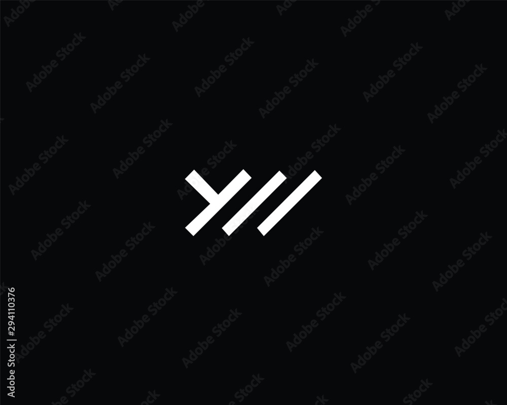 Creative Professional Trendy Letter YM Logo Design in Black and White Color , Initial Based Alphabet Icon Logo Creative Professional Trendy Letter YM Logo Design in Black and White Color , Initial Based Alphabet Icon Logo