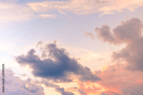 beautiful cumulus cloud in afternoon background for forecast and meteorology concept