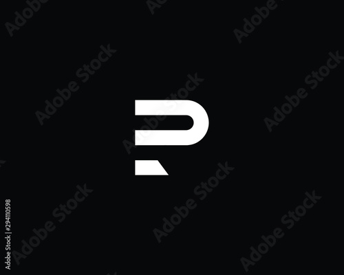 Creative Professional Trendy Letter EP PE Logo Design in Black and White Color , Initial Based Alphabet Icon Logo