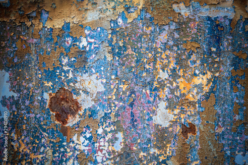 Blue,white and pink metal background,Rusty metal background