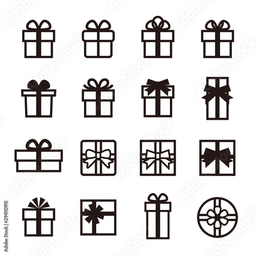 Gift box icon set