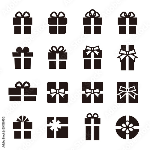Gift box icon set