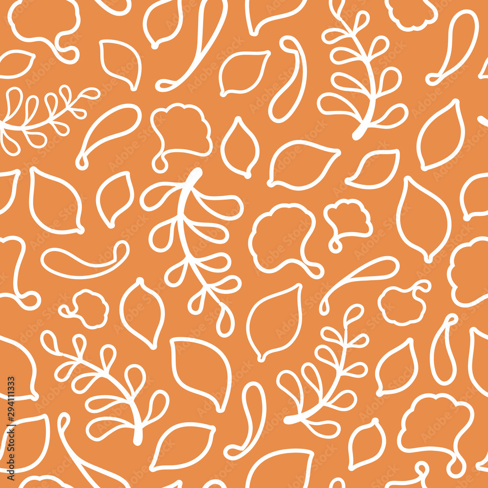 Denisa seamless pattern with leaves Denisa seamless pattern with leaves