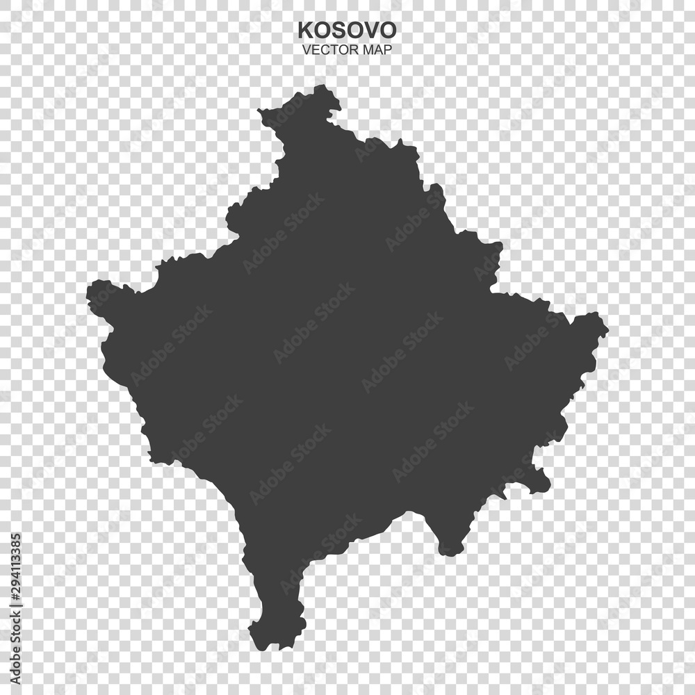 political map of Kosovo isolated on transparent background