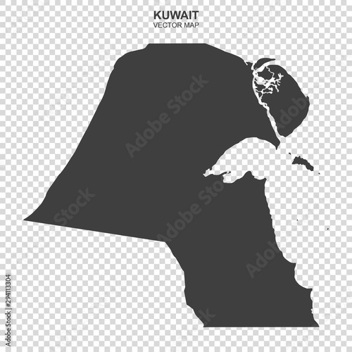 political map of Kuwait isolated on transparent background