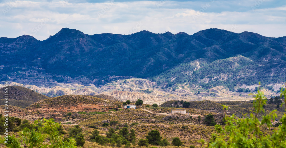 Landscape view of Barinas near Murcia in Spain