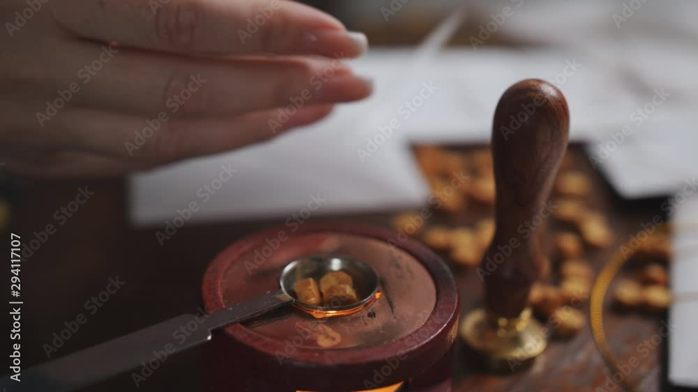 Wax seal. Preparing wedding invitations in an envelope with a wax seal. Wax seal. Preparing wedding invitations in an envelope with a wax seal.