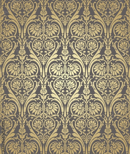 Paisley floral pattern , textile swatch , India 