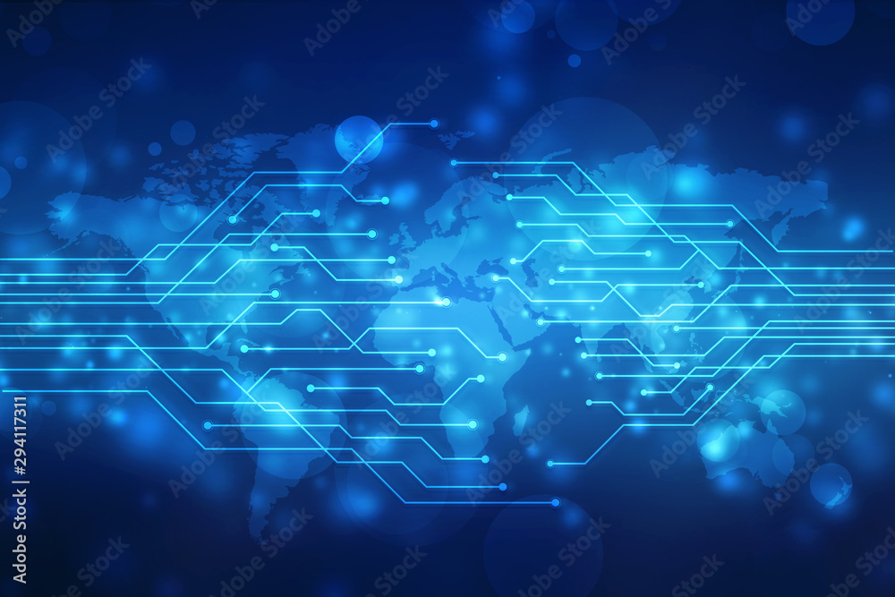 Digital Abstract technology background, Circuit Board Lines background, futuristic background, cyberspace Concept, High computer technology dark blue color background Digital Abstract technology background, Circuit Board Lines background, futuristic background, cyberspace Concept, High computer technology dark blue color background