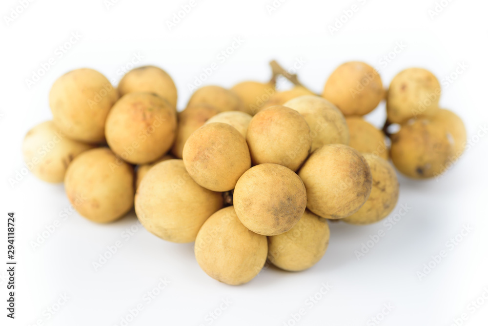 Longkong fruit on white background, Thai fruit Longkong fruit on white background, Thai fruit