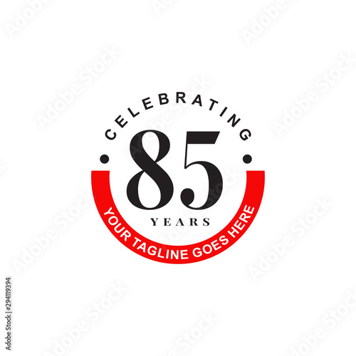 85th years celebrating anniversary icon logo design vector template photo