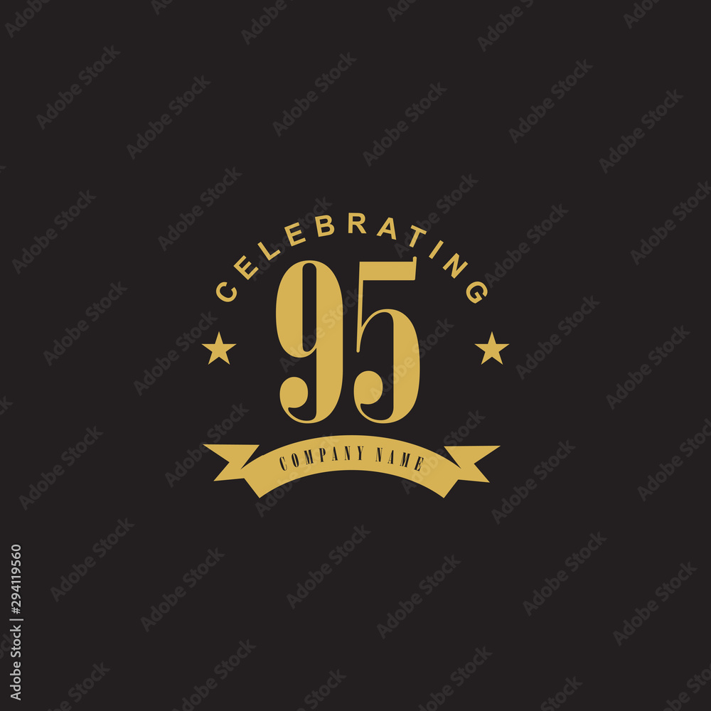 95th years celebrating anniversary icon logo design vector template 95th years celebrating anniversary icon logo design vector template