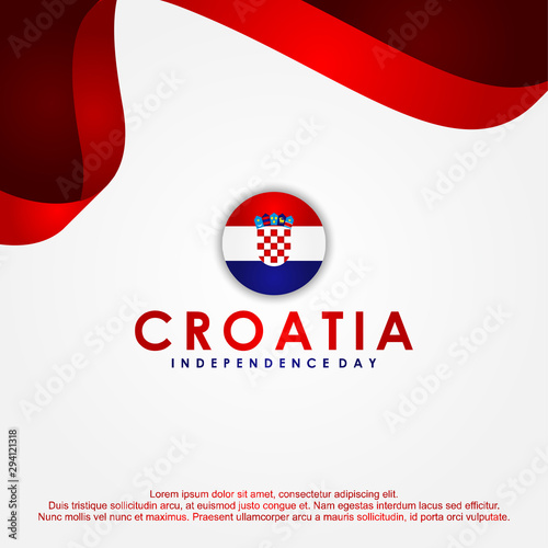 Croatia Independence Day Vector Design Template