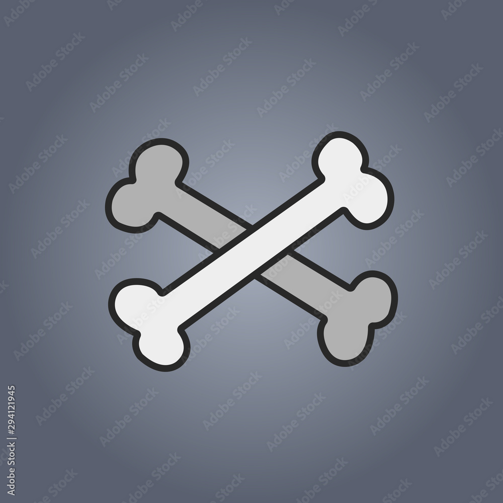 Cross Bone icon. Halloween icon. EPS vector file. Cross Bone icon. Halloween icon. EPS vector file.