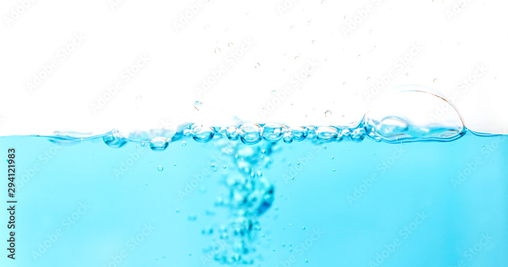 Water splash with bubbles of air blue water wave fefreshing abstract background Water splash with bubbles of air blue water wave fefreshing abstract background