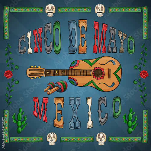 illustration 21 design on the Mexican theme of Cinco de mayo celebration