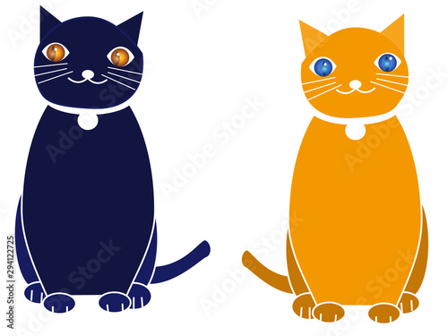 二匹の猫カメラ目線