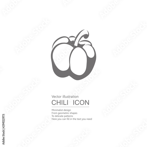 Vector drawn bell peppers. Isolated on white background.