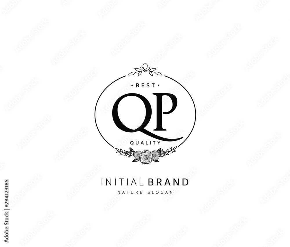 Q P QP Beauty vector initial logo, handwriting logo of initial signature, wedding, fashion, jewerly, boutique, floral and botanical with creative template for any company or business. Q P QP Beauty vector initial logo, handwriting logo of initial signature, wedding, fashion, jewerly, boutique, floral and botanical with creative template for any company or business.
