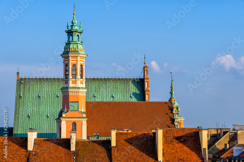 Tiled Roofs in Old Town of Warsaw