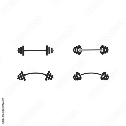 Barbell, Dumbbell Gym Icon Logo Template gym Badge, Fitness Logo concept
