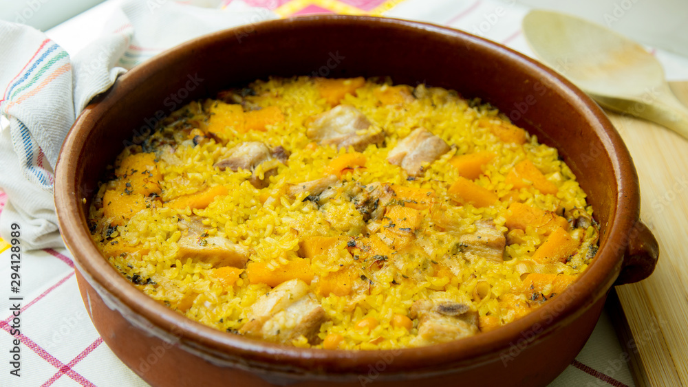 Spanish traditional rice dish paella Spanish traditional rice dish paella