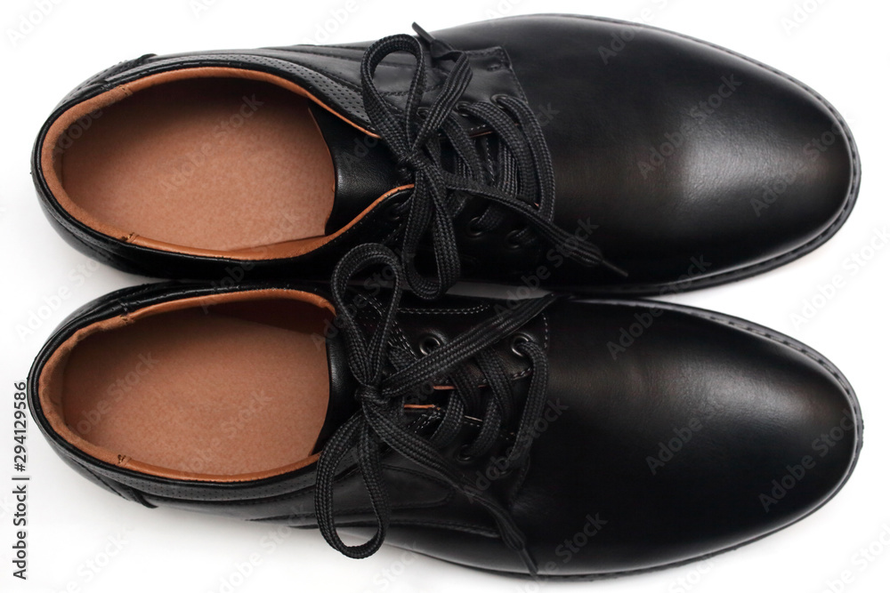 Naklejka premium Men's shoes on a white background