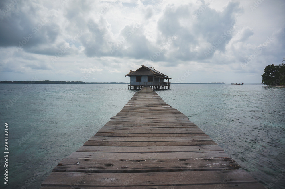 Fototapeta premium Wooden path on the dock