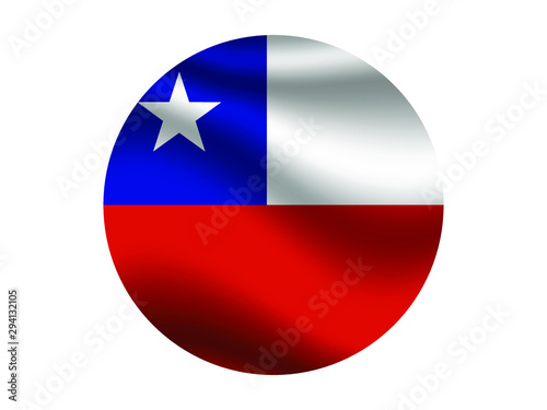 Chile Waving national flag with inside sticker round circke isolated on white background. original colors and proportion. Vector illustration, from countries flag set Free Download Chile Waving national flag with inside sticker round circke isolated on white background. original colors and proportion. Vector illustration, from countries flag set - GFXLoad
