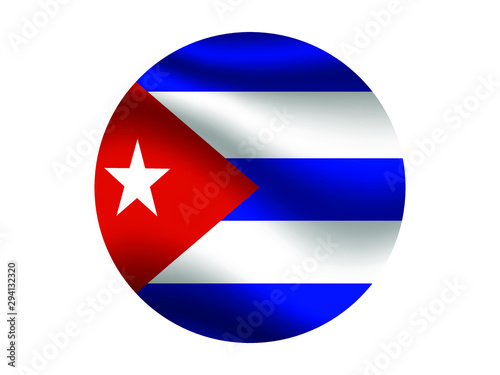 Cuba Waving national flag with inside sticker round circke isolated on white background. original colors and proportion. Vector illustration, from countries flag set Free Download Cuba Waving national flag with inside sticker round circke isolated on white background. original colors and proportion. Vector illustration, from countries flag set - GFXLoad