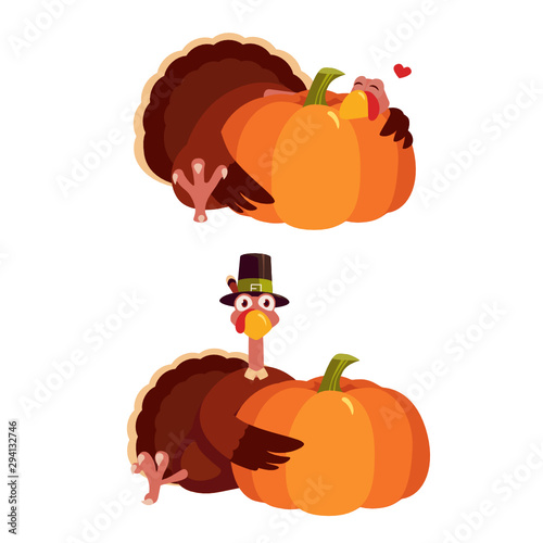 Thanksgiving holiday turkey pumpkin