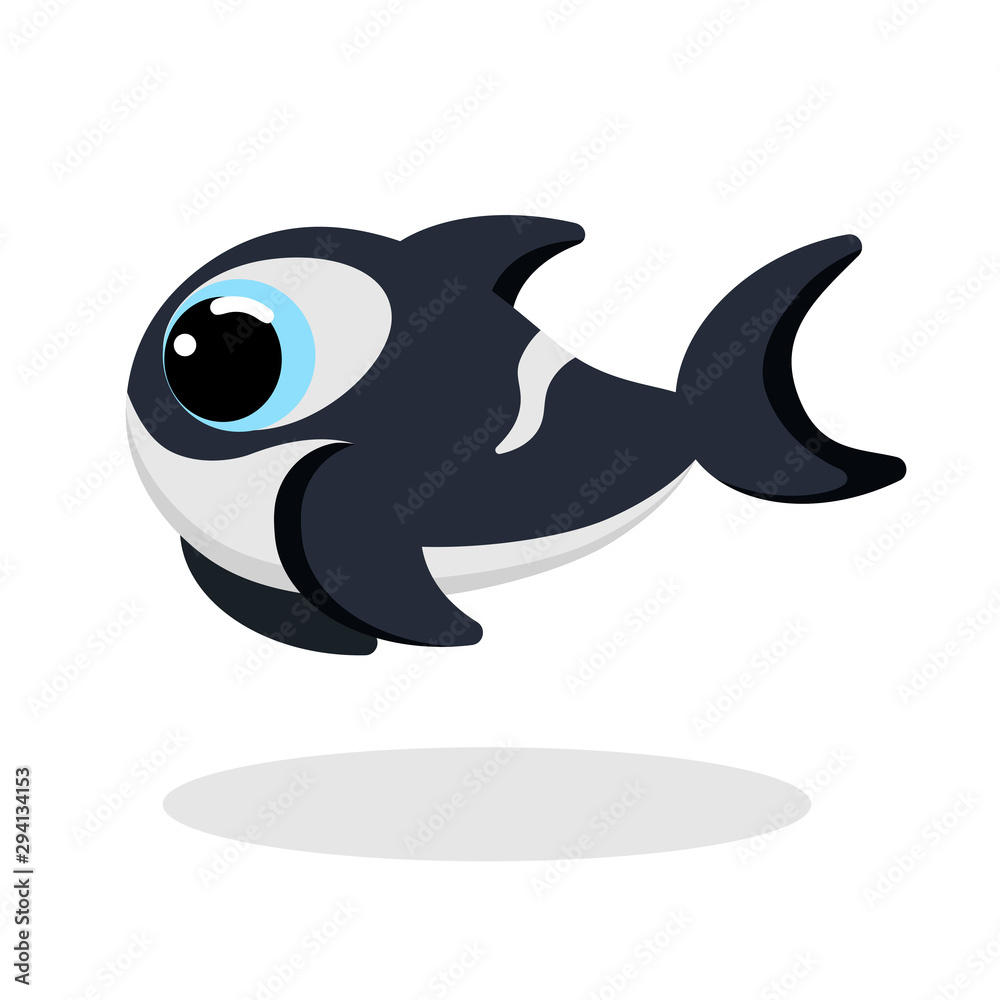 Fototapeta premium killer whale flat vector