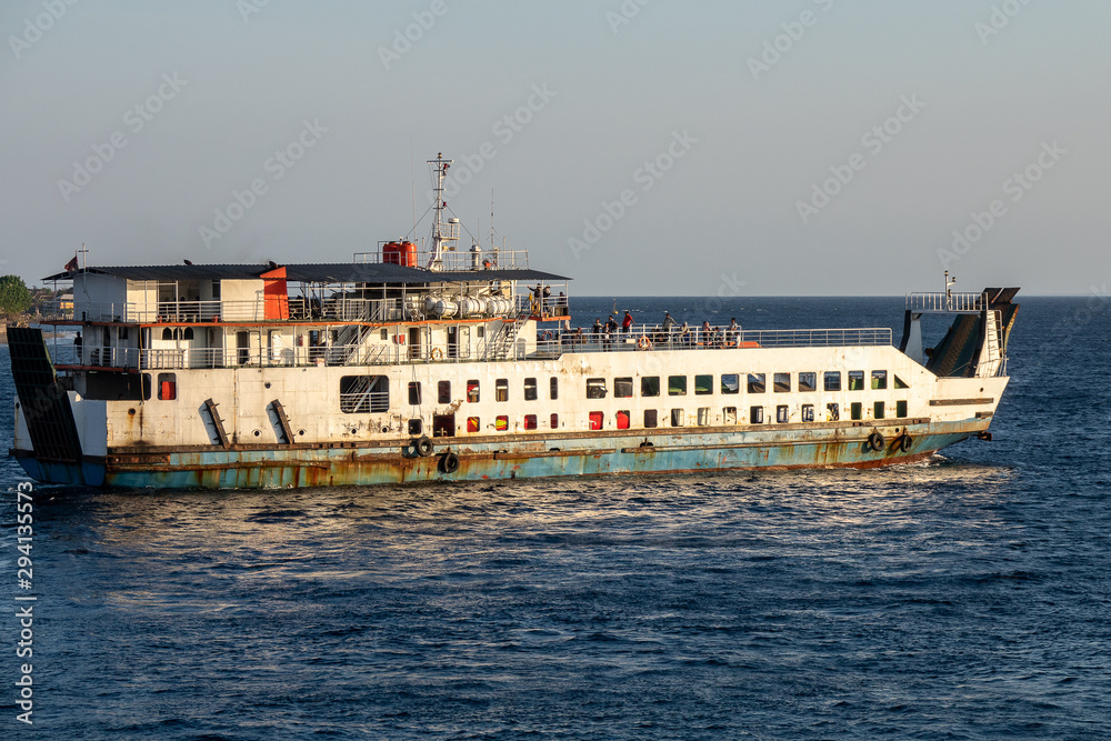 Old and rusty ferry boats