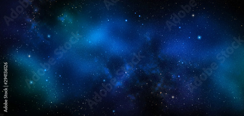 Fototapeta Naklejka Na Ścianę i Meble -  deep space, abstract blue background