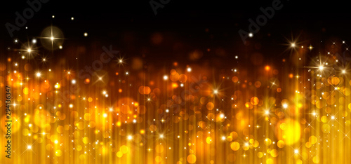 golden glitter and stars, Christmas background