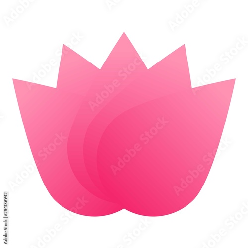 Lotus icon. Cartoon of lotus vector icon for web design isolated on white background