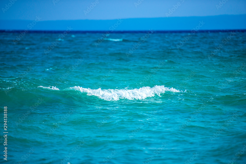 Obraz premium Waves at Ionnian Sea, Greece
