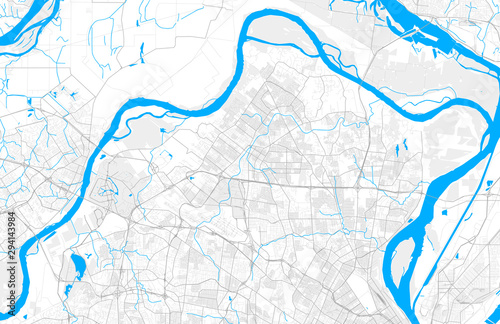 Rich detailed vector map of Florissant, Missouri, United States of America photo