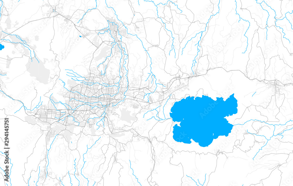 Rich detailed vector map of Soyapango, San Salvador, El Salvador